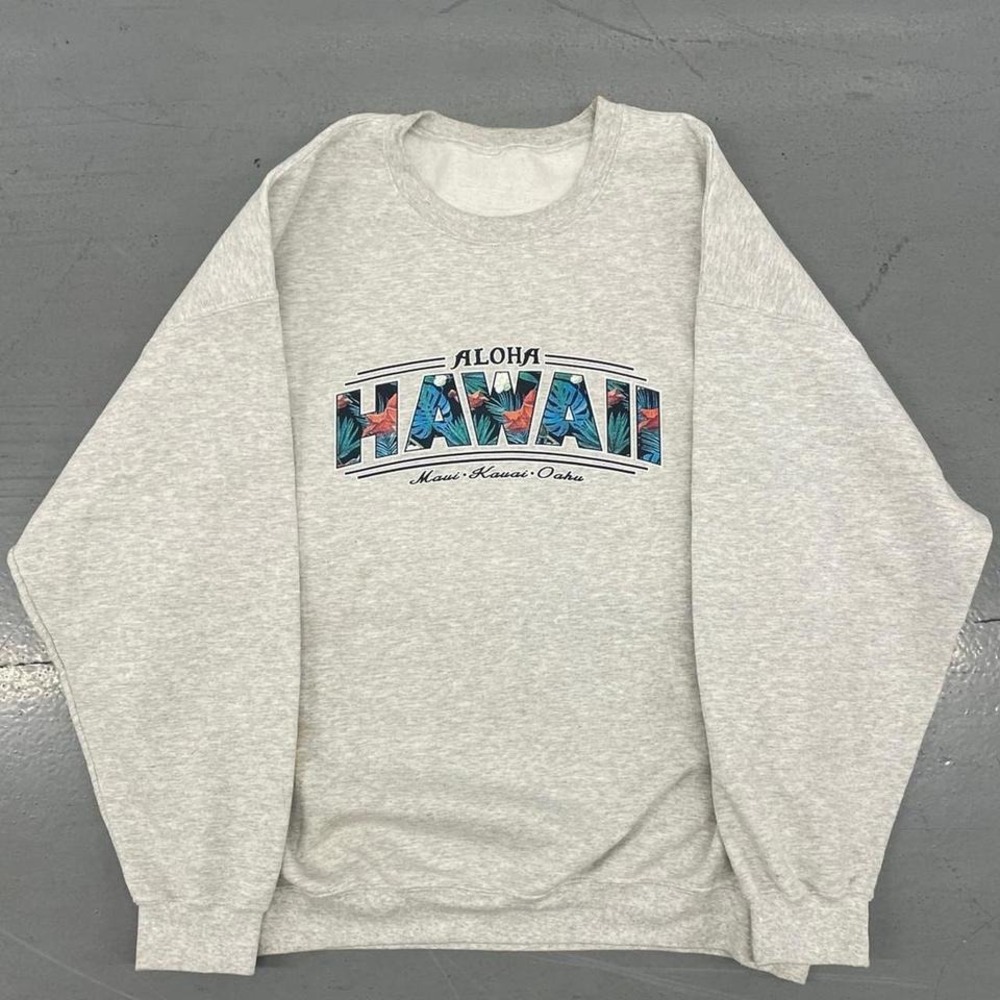 Grey‎ Aloha surfwear crewneck